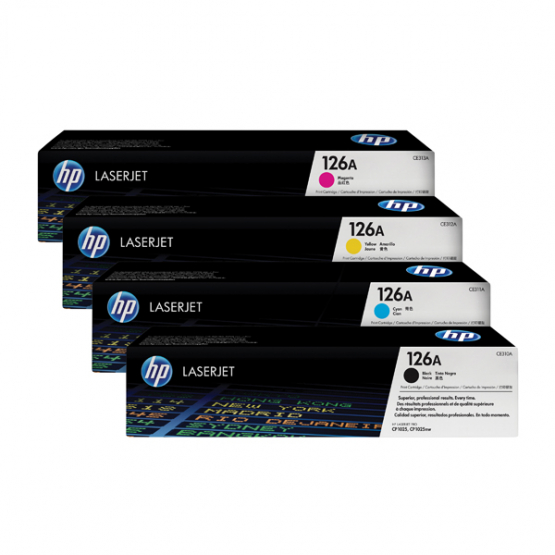 HP 126A Original Toner Cartridge Multi-Pack - Black, Cyan, Magenta, Yellow (HP815972) 